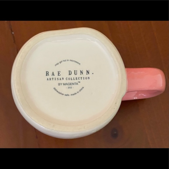 Rae Dunn Artisan Collection ONE SMART COOKIE Pink Glaze Pottery Mug - Picture 7 of 7